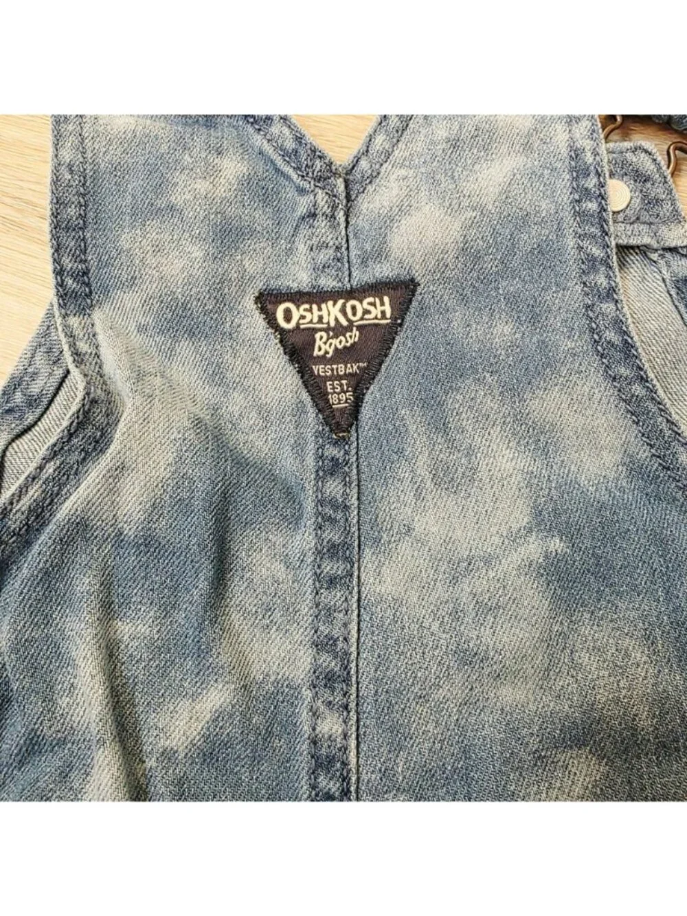 Osh Kosh B'Gosh Overalls Dungarees Shorts 2T American Flag Tie Dye Jeans Denim